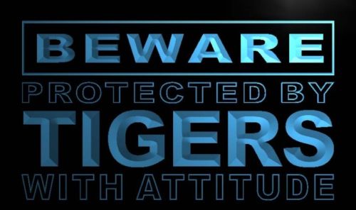 Beware Tigers Neon Light Sign
